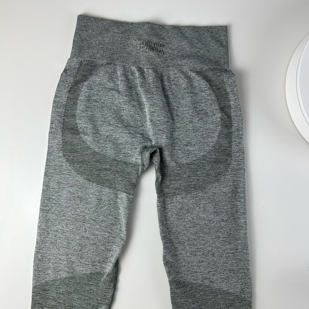 Victoria's Secret PINK‎ Womens M Leggings Gray Seamless High Waisted Contour - Picture 9 of 15